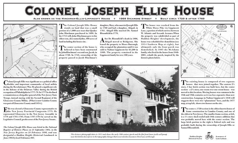 Preview of the Col. Joseph Ellis House interpretive sign