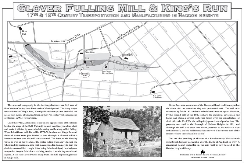 Preview of the Glover Fulling Mill – Original Site interpretive sign