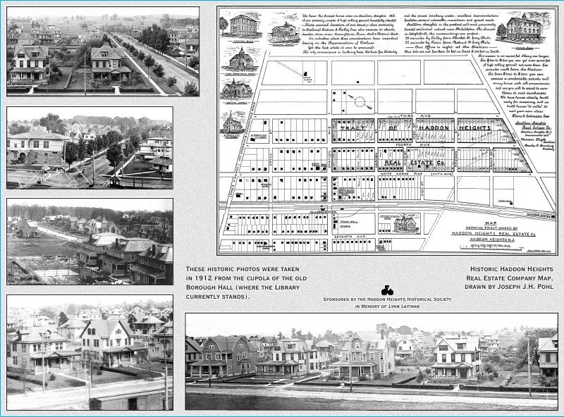 Preview of the Haddon Heights Map & Aerial View interpretive sign